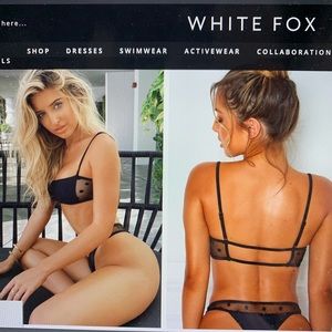 White fox tilly bikini top